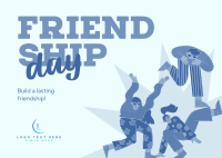 Building Friendship Postcard Image Preview