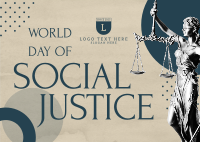 World Day Of Social Justice Postcard Design