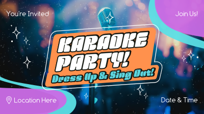 Karaoke Party Star Facebook event cover Image Preview