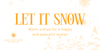 Minimalist Snow Greeting Twitter post Image Preview
