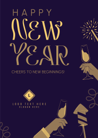 New Year Celebration Poster Image Preview