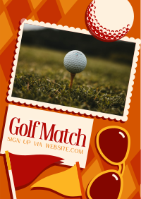 Midcentury Modern Golf Match Flyer Image Preview