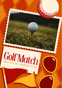 Midcentury Modern Golf Match Flyer Design