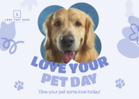 Pet Loving Day Postcard Design