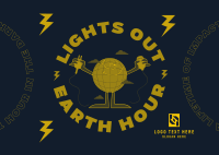Earth Hour Lights Out Postcard Image Preview