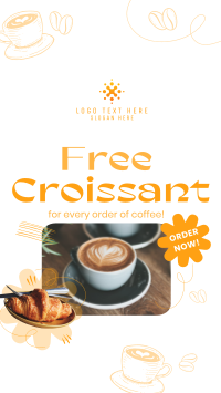 Croissant Coffee Promo YouTube short Image Preview