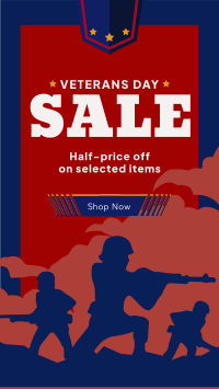 Remembering Veterans Sale TikTok video Image Preview