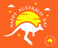 Australian Kangaroo Facebook Post Design