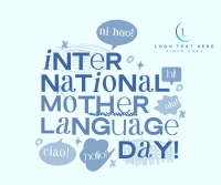 Doodle International Mother Language Day Facebook Post Design
