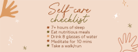 Self care checklist Facebook cover Image Preview
