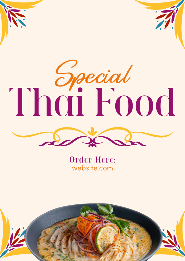 Special Thai Food Flyer Design