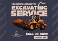 Professional Excavation Service  Postcard Image Preview