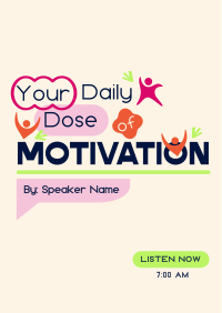 Daily Motivational Podcast Flyer Design