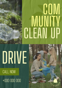 Community Clean Up Drive Poster Design