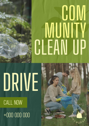 Community Clean Up Drive Poster Image Preview