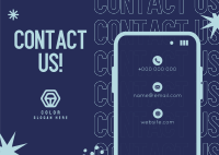 Contact Our Business Postcard Design