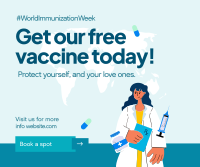 Free Vaccine Shots Facebook Post Design