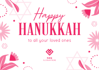 Elegant Hanukkah Night Postcard Design