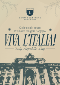 Vintage Italian Republic Day Flyer Design