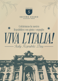Vintage Italian Republic Day Flyer Image Preview