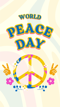 Hippie Peace Facebook Story Design