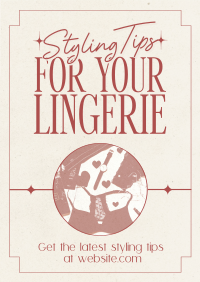 Modern Nostalgia Lingerie Flyer Design