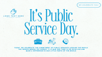 Minimalist Public Service Day Facebook event cover Image Preview