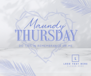 Minimalist Maundy Thursday Facebook post Image Preview