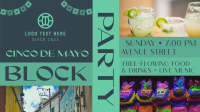 Cinco de Mayo Block Party Facebook Event Cover Design
