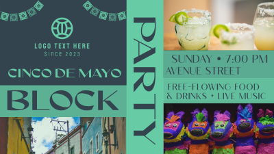 Cinco de Mayo Block Party Facebook event cover Image Preview