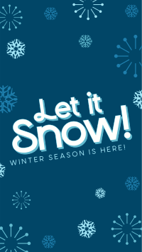Let It Snow Winter Greeting Instagram Story Design