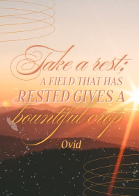 Rest Daily Reminder Quote Poster Image Preview