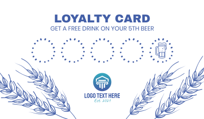 Craft Beer Loyalty Card Business Card