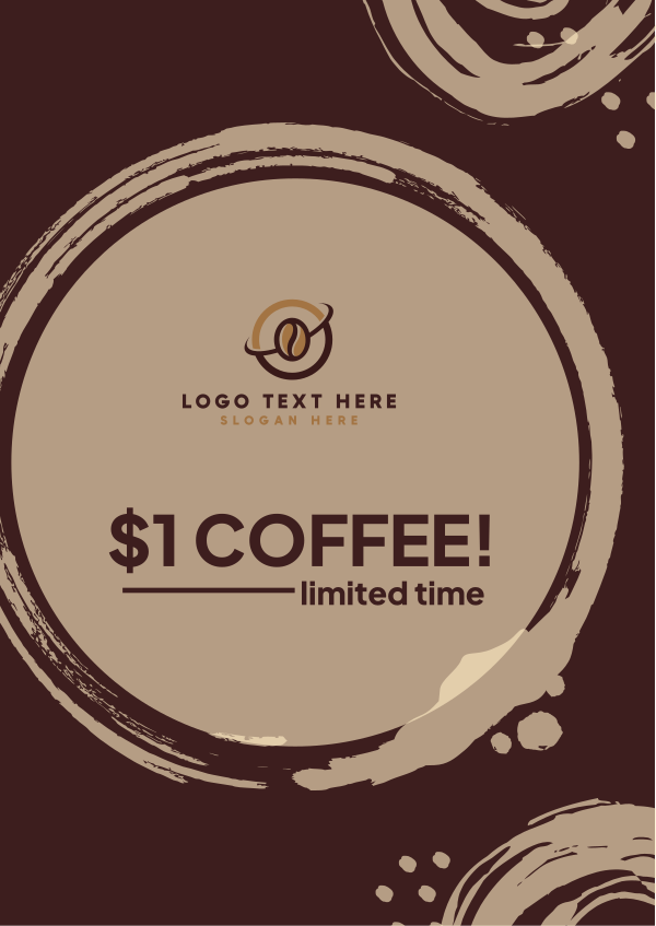 $1 Coffee Poster Design Image Preview