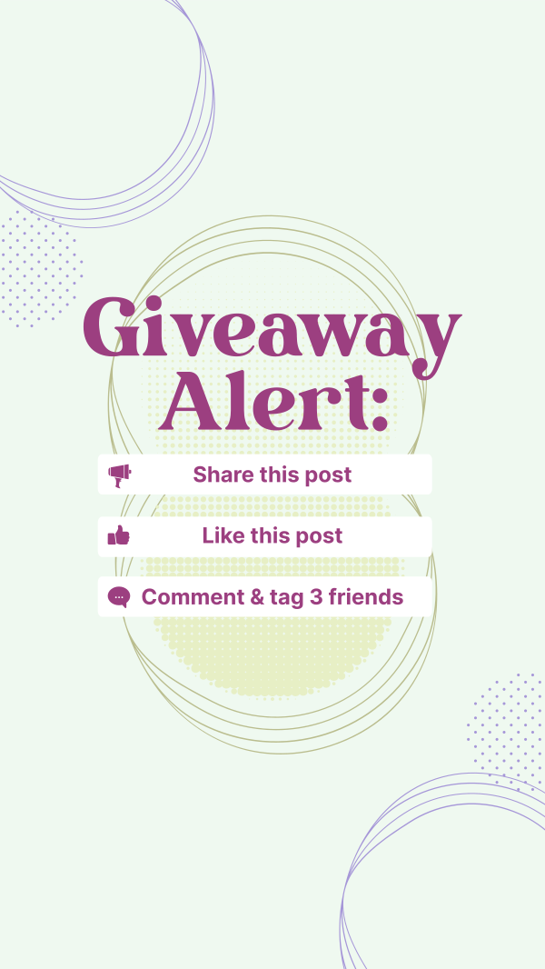 Giveaway Alert Instructions Instagram Story Design Image Preview