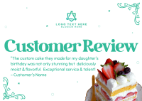 Birthday Cake Review Postcard Design