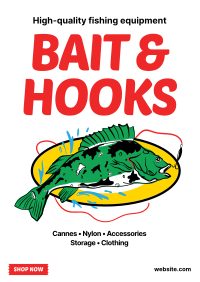 Bait & Hooks Fishing Flyer Image Preview