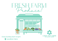 Fresh Farm Produce Postcard Design
