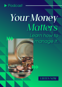 Financial Management Podcast Poster Design