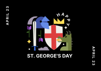 Happy St. George's Day  Postcard Design