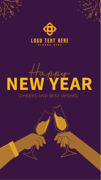 Cheers To New Year Instagram Story Design