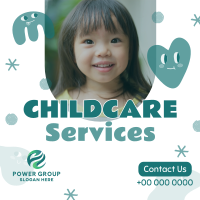 Quirky Faces Childcare Service Linkedin Post Design