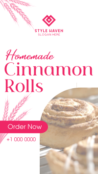 Homemade Cinnamon Rolls Facebook story Image Preview
