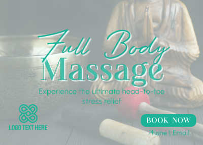 Full Body Massage Postcard Image Preview