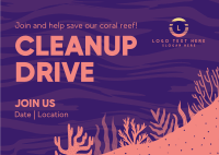 Clean Up Drive Postcard Design