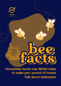 Honey Bee Facts Poster Design