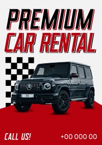 Premium Car Rental Poster Image Preview