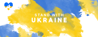 Stand with Ukraine Paint Facebook Cover Design