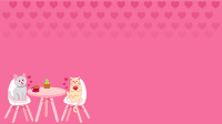 Pet Cafe Valentine Zoom Background Image Preview