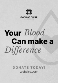 Minimalist Blood Donation Drive Poster Image Preview